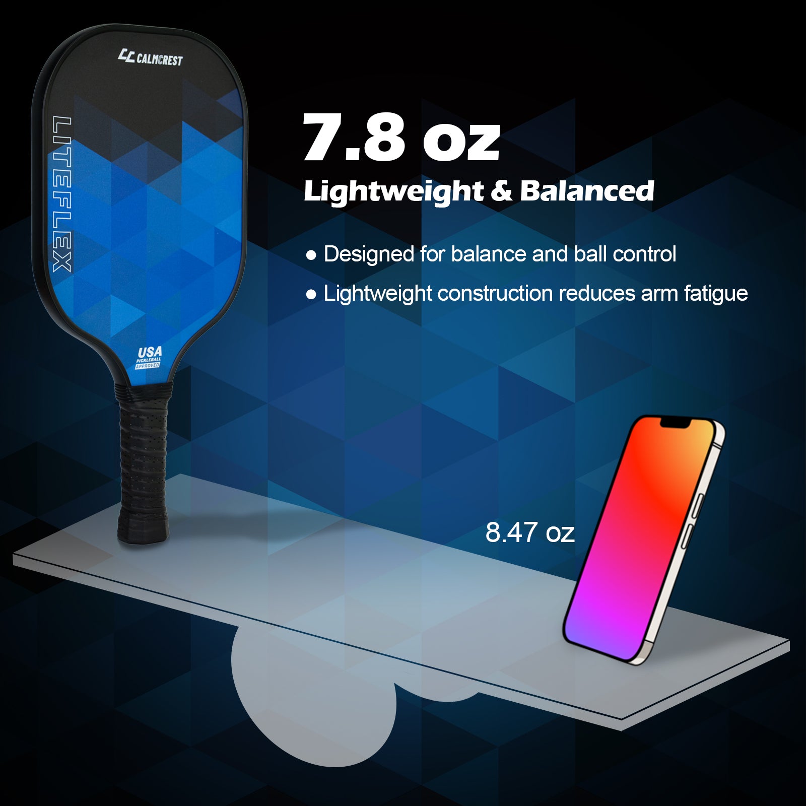 7.8 oz pickleball paddles, calmcrest pickleball paddles