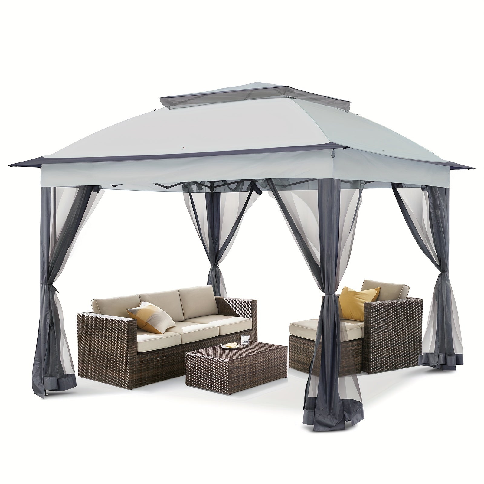 Pop-Up Gazebo Shelter with Screen Wall Panels