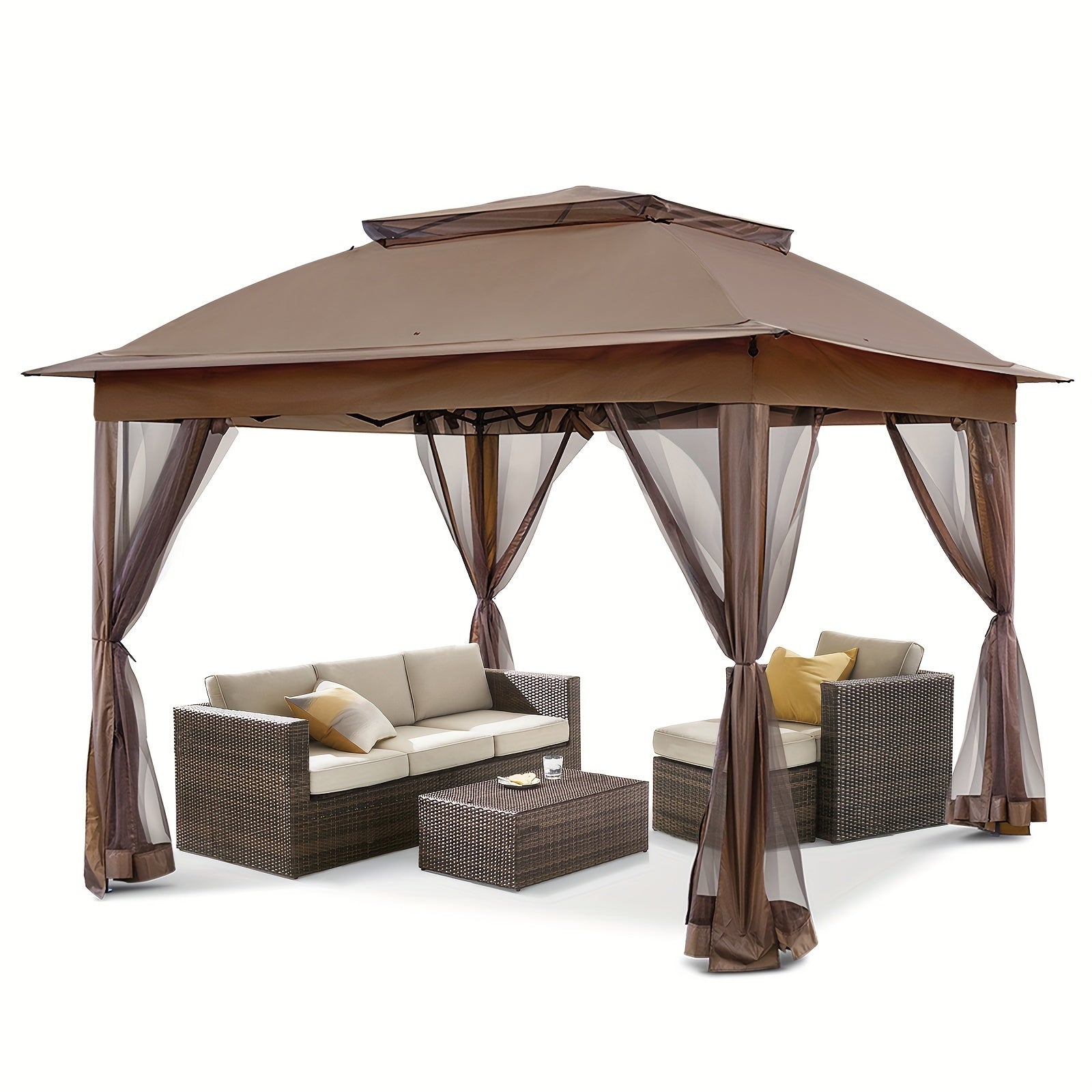 Pop-Up Gazebo Shelter with Screen Wall Panels