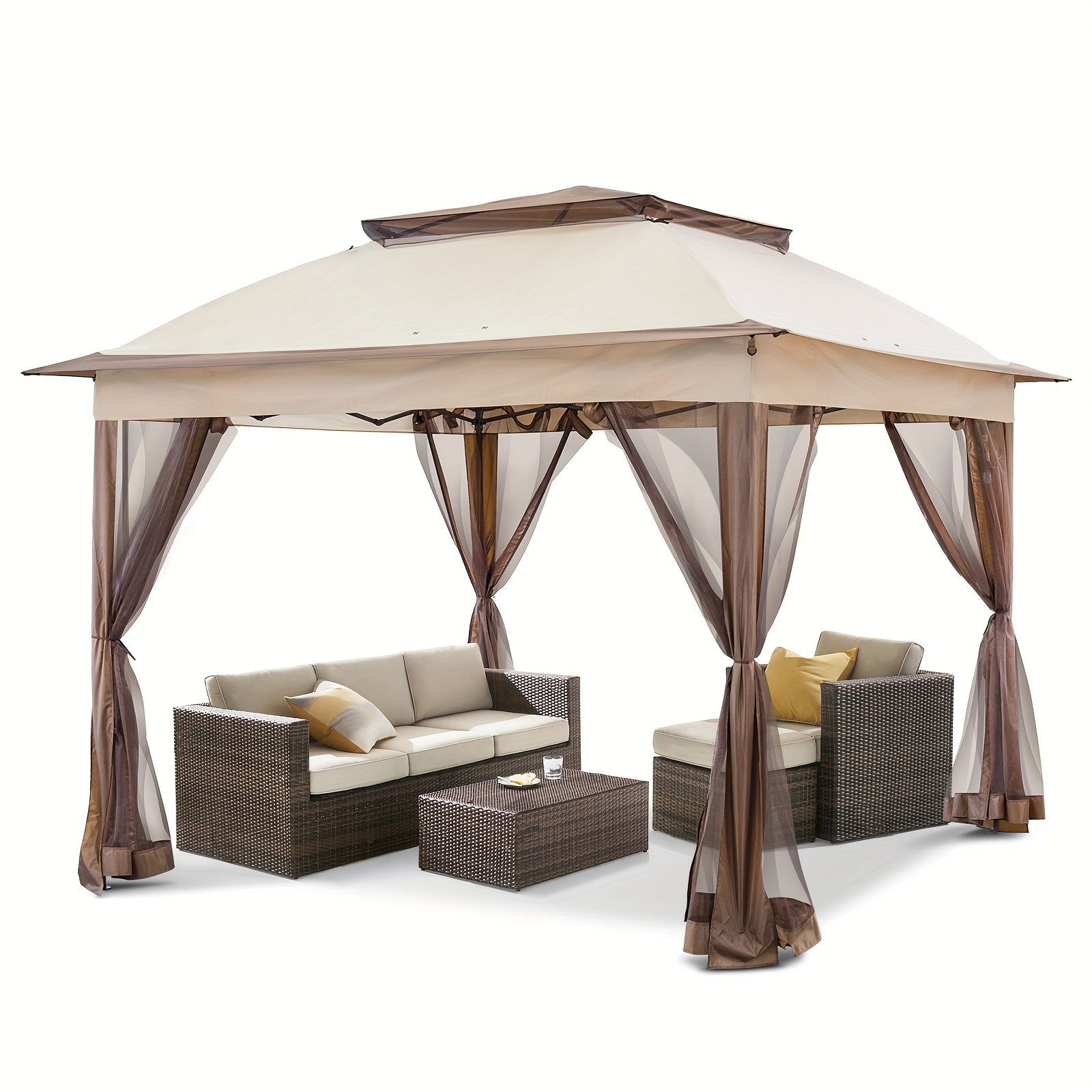 Pop-Up Gazebo Shelter with Screen Wall Panels