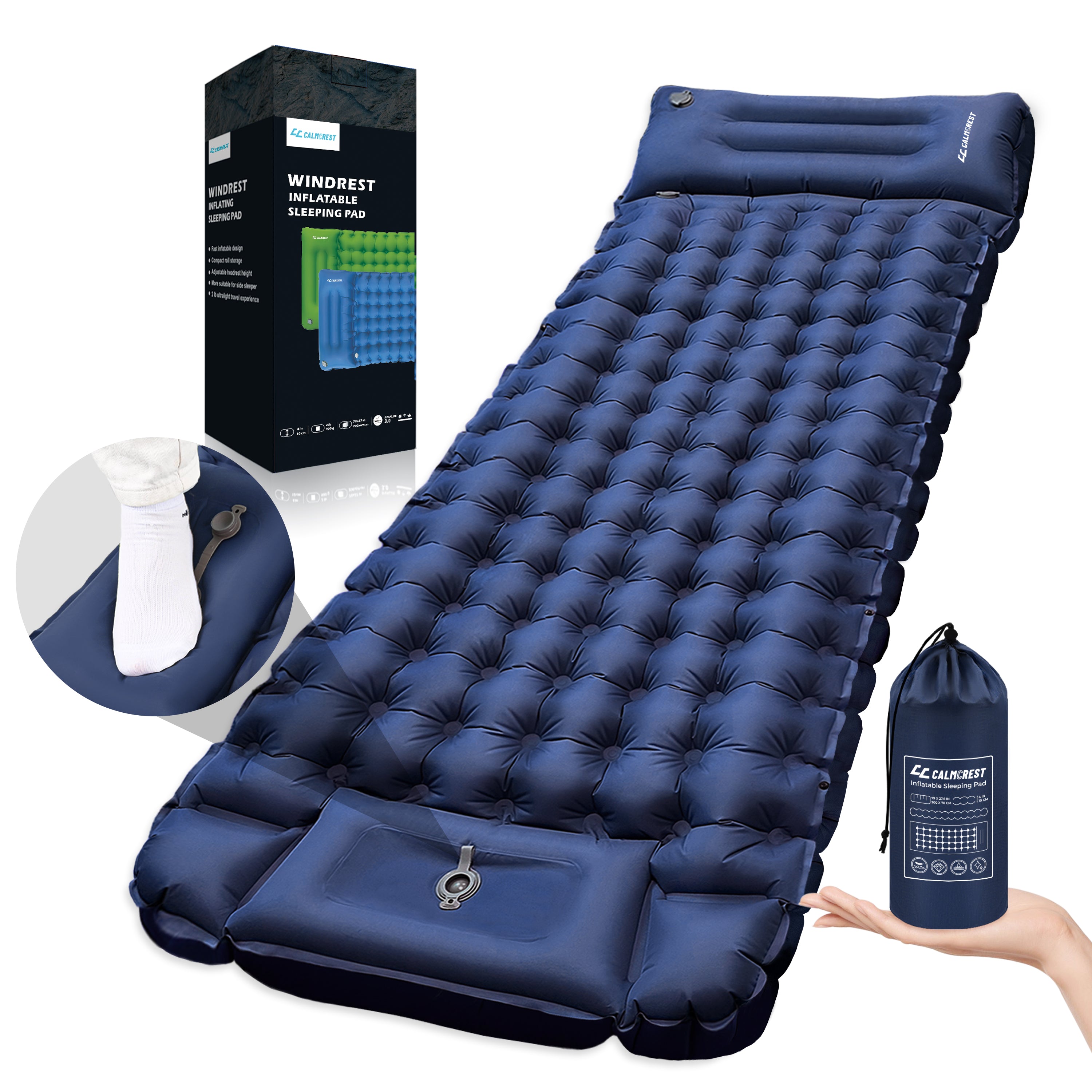 Windrest™ Camping Inflatable Sleeping Pad