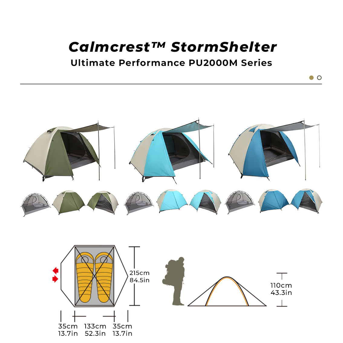 Calmcrest™ StormShelter Ultra-light Camping Tent