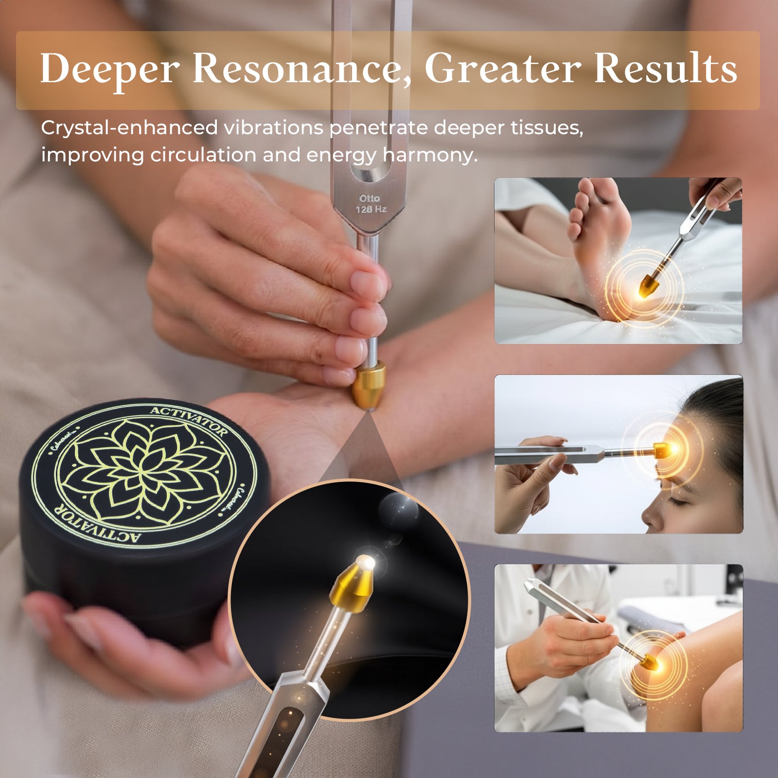 Tuning Forks for Healing Set with 7 Chakras Guide Cards (128Hz, 136.1Hz, 256Hz, 384Hz) – Weighted & Unweighted Premium Tuning Forks for Sound Therapy, Energy Balancing, Meditation & Chakra Healing